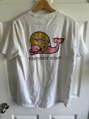 Vineyard Vines Florida State Seminoles FootBall Pocket T-Shirt Size Small Cotton